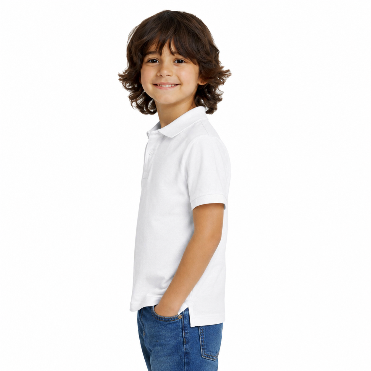 Boy’s Plain Polo T-Shirt - 250 GSM (60% Cotton 40% Polyester)