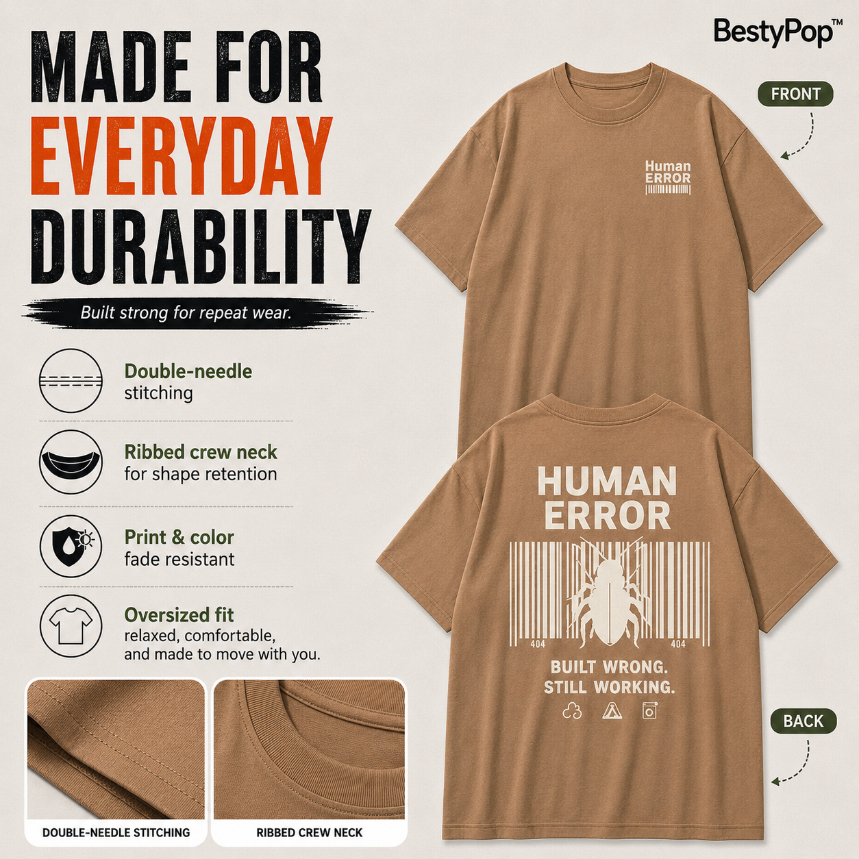 Men’s Oversized T-Shirt - Human Error