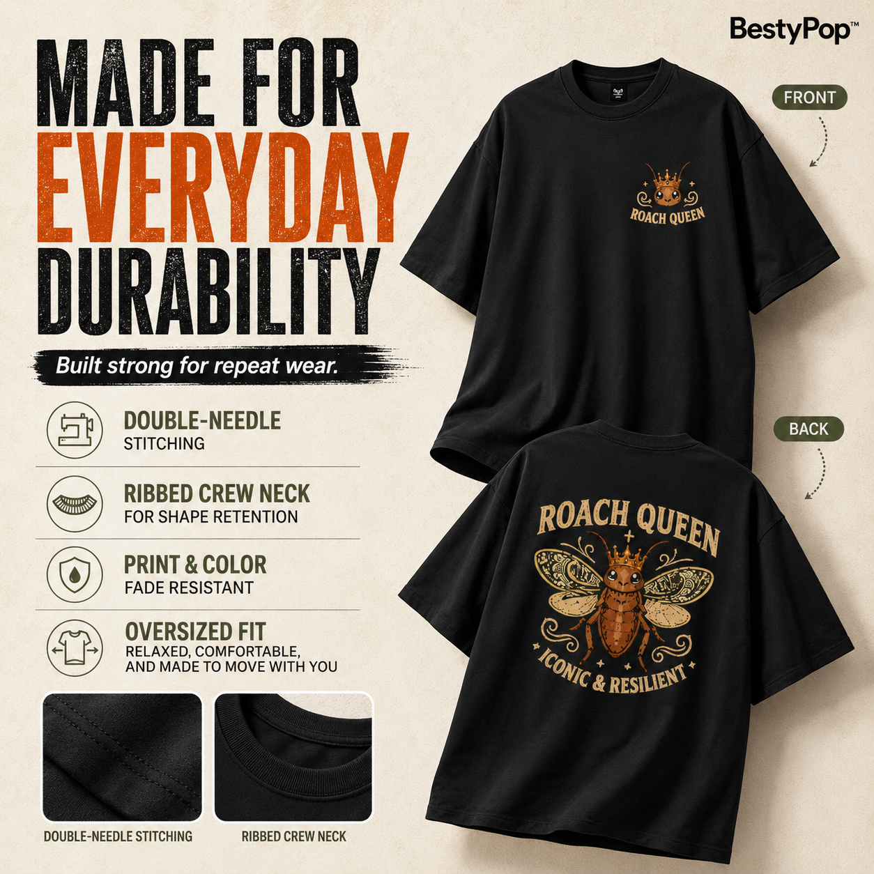 Women’s Oversized T-Shirt - RoachQueen
