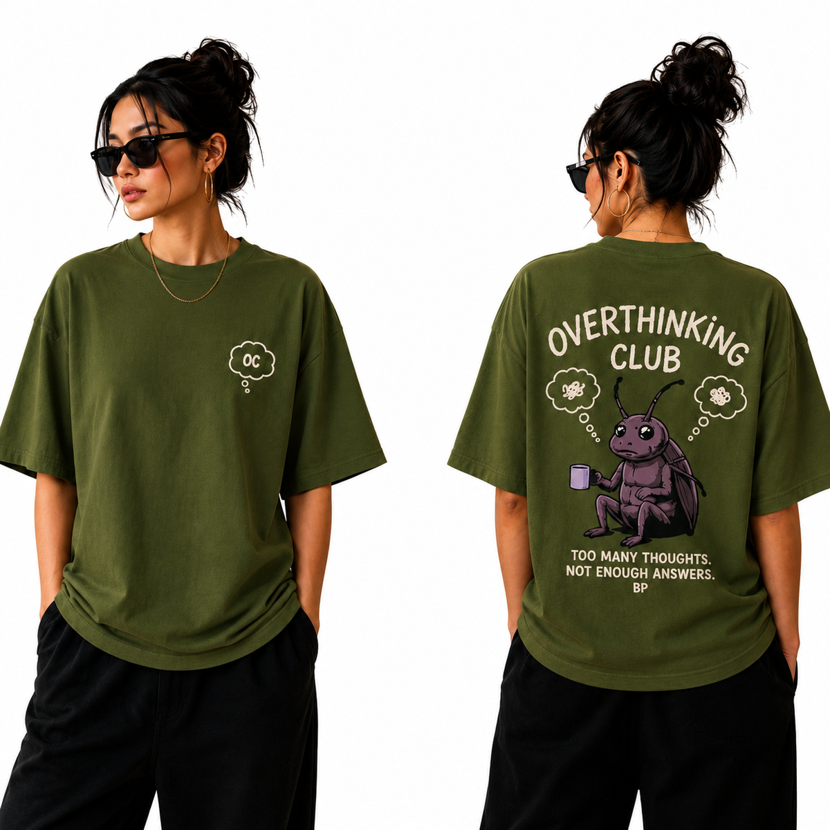 Women’s Oversized T-Shirt - Overthinking Club
