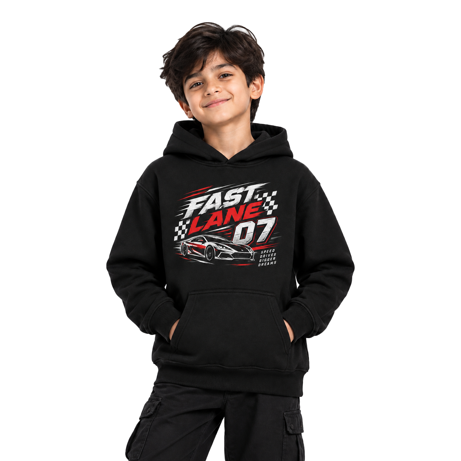 Boy’s Hoodie - Fast Lane (320 GSM)