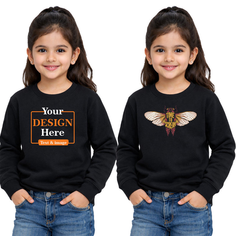 Girl Round Neck sweatshirt T-shirt – Customize
