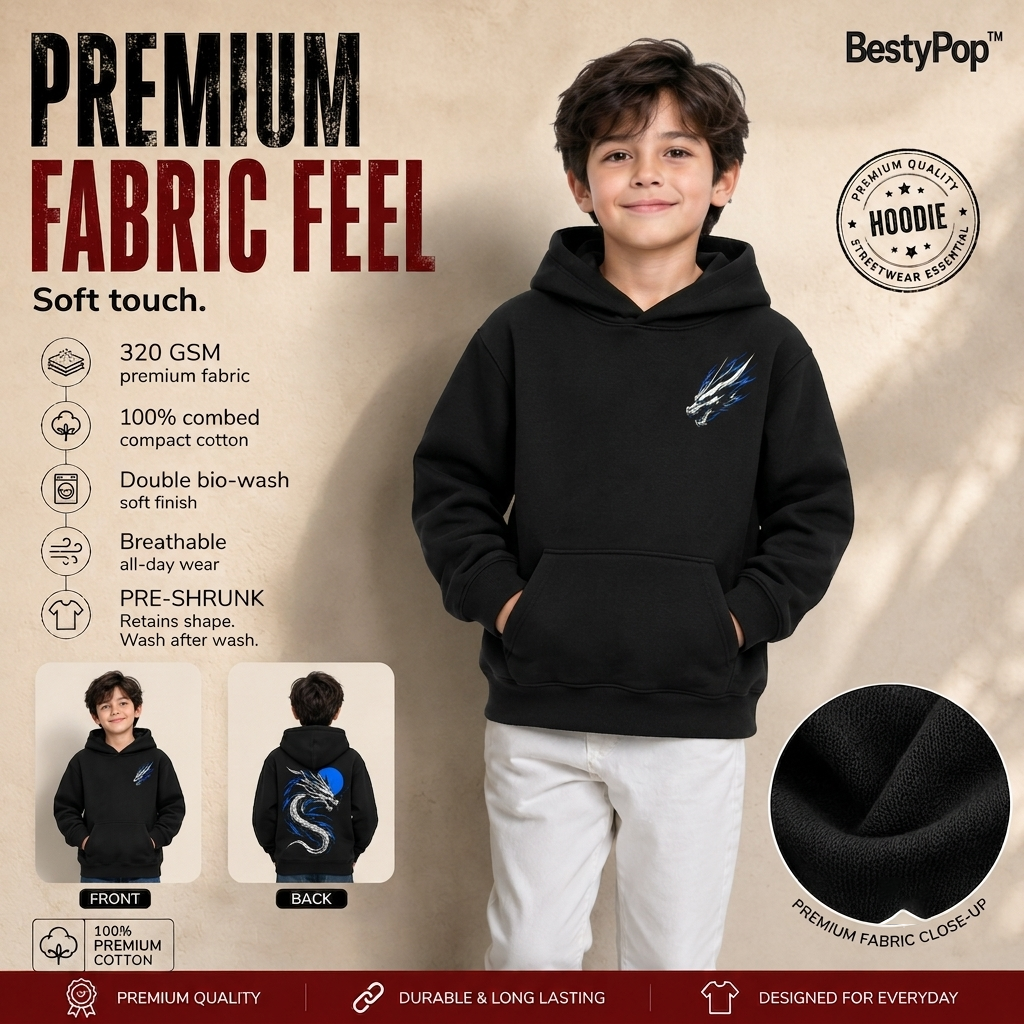 Boy’s Hoodie - Dragon (320 GSM)