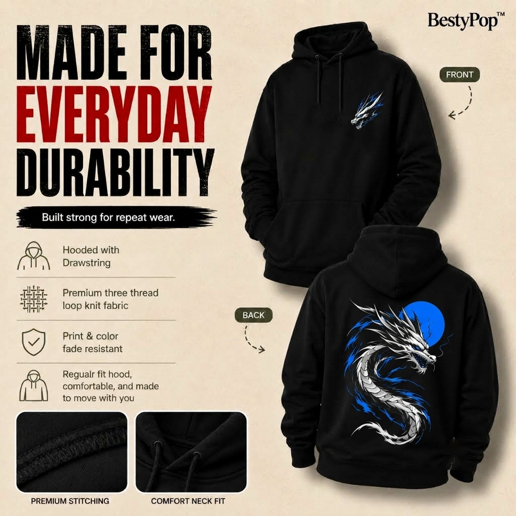 Boy’s Hoodie - Dragon (320 GSM)
