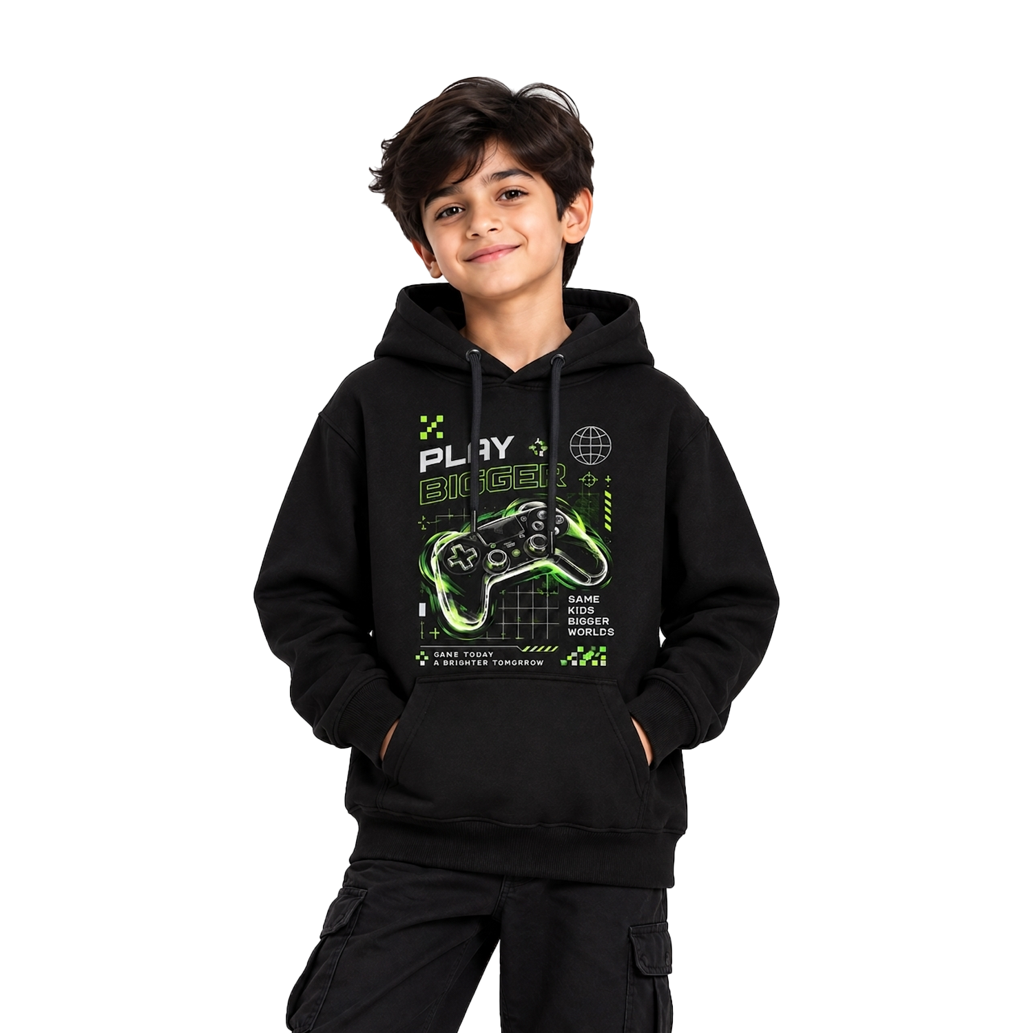 Boy’s Hoodie - Play Bigger (320 GSM)