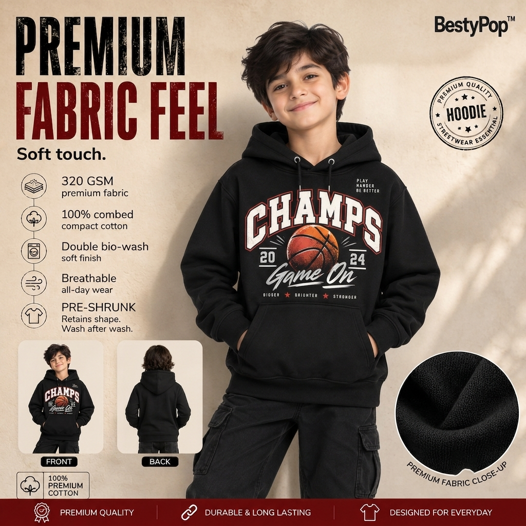 Boy’s Hoodie - Champs (320 GSM)