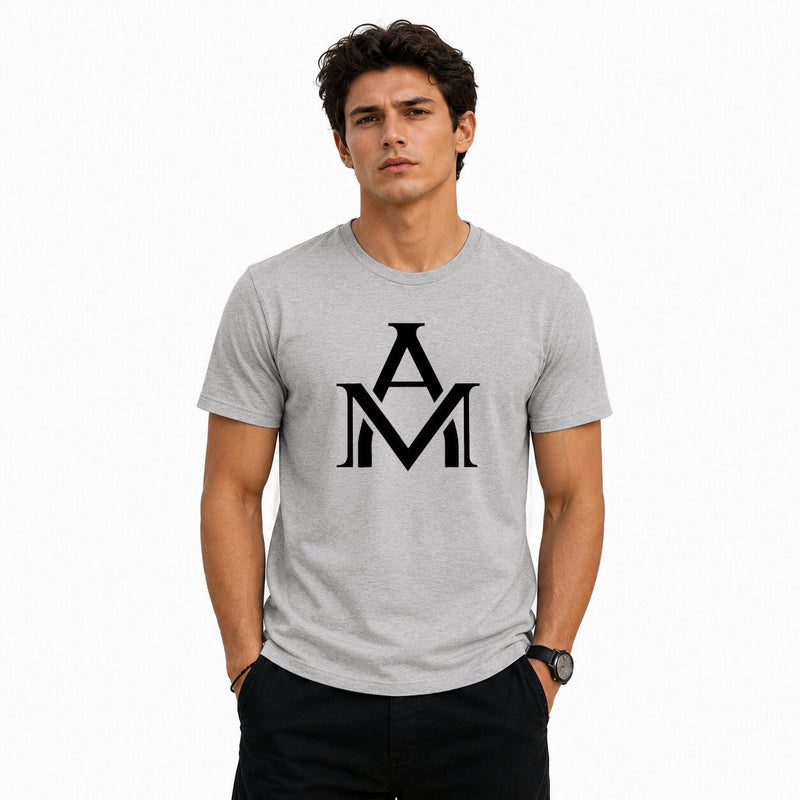 Men’s Graphic Print Round Neck T-Shirt- AM Designs