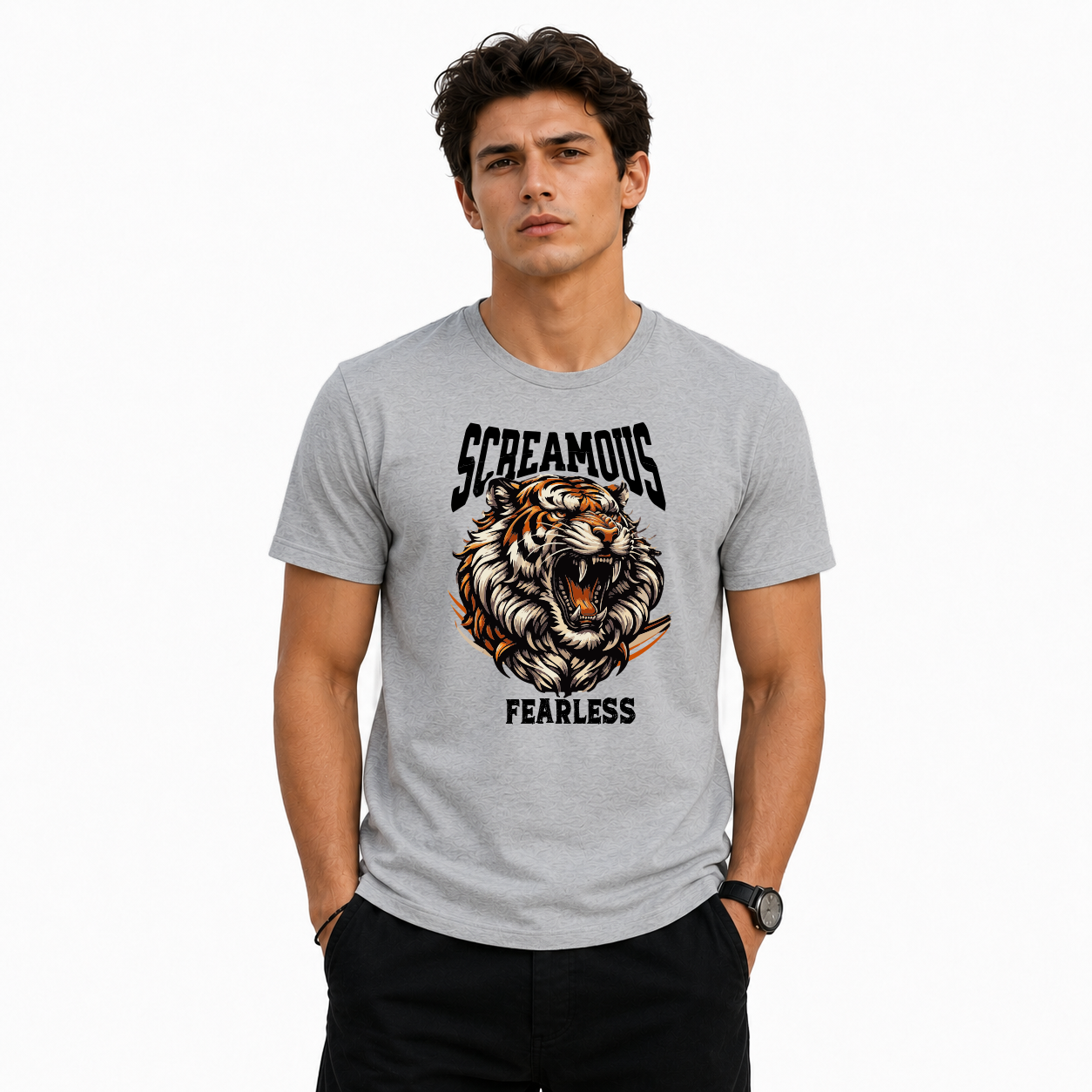 Men's Crew Neck t-shirt - Fearless (170 GSM single jersey)