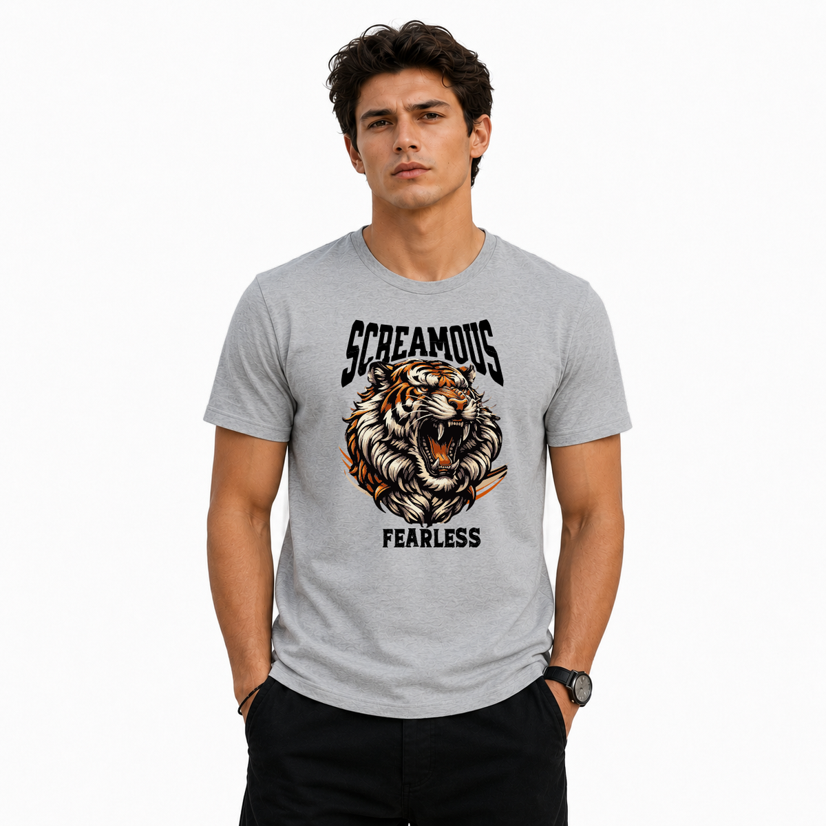 Men's Crew Neck t-shirt - Fearless (170 GSM single jersey)