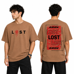 Men’s Oversized T-Shirt - Lost (225 GSM heavyweight fabric)