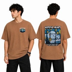 Men’s Oversized T-Shirt - Hopeful Heart (225 GSM heavyweight fabric)