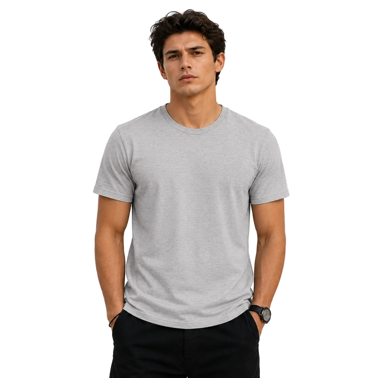 Men’s Plain Round Neck T-Shirt