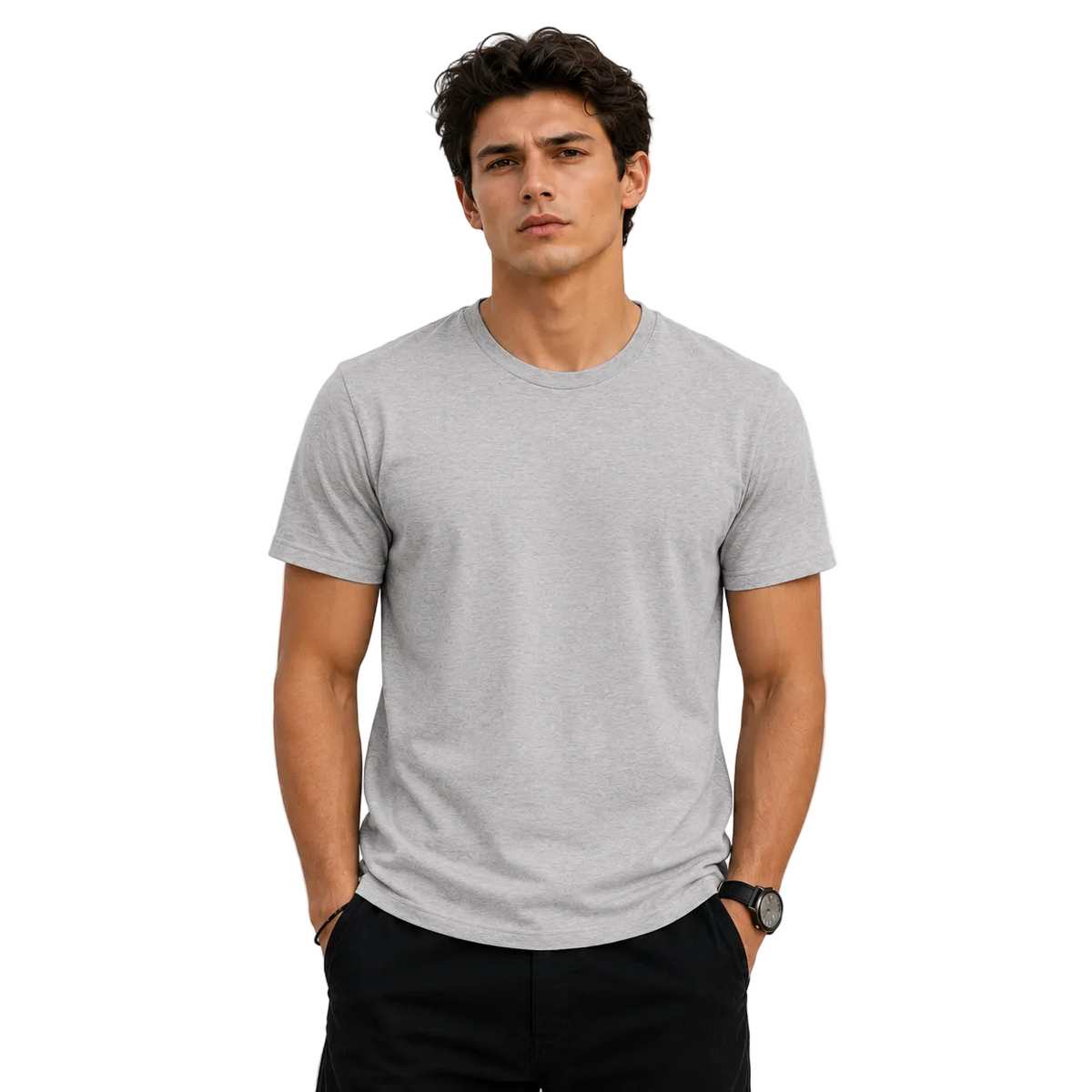 Men’s Plain Round Neck T-Shirt