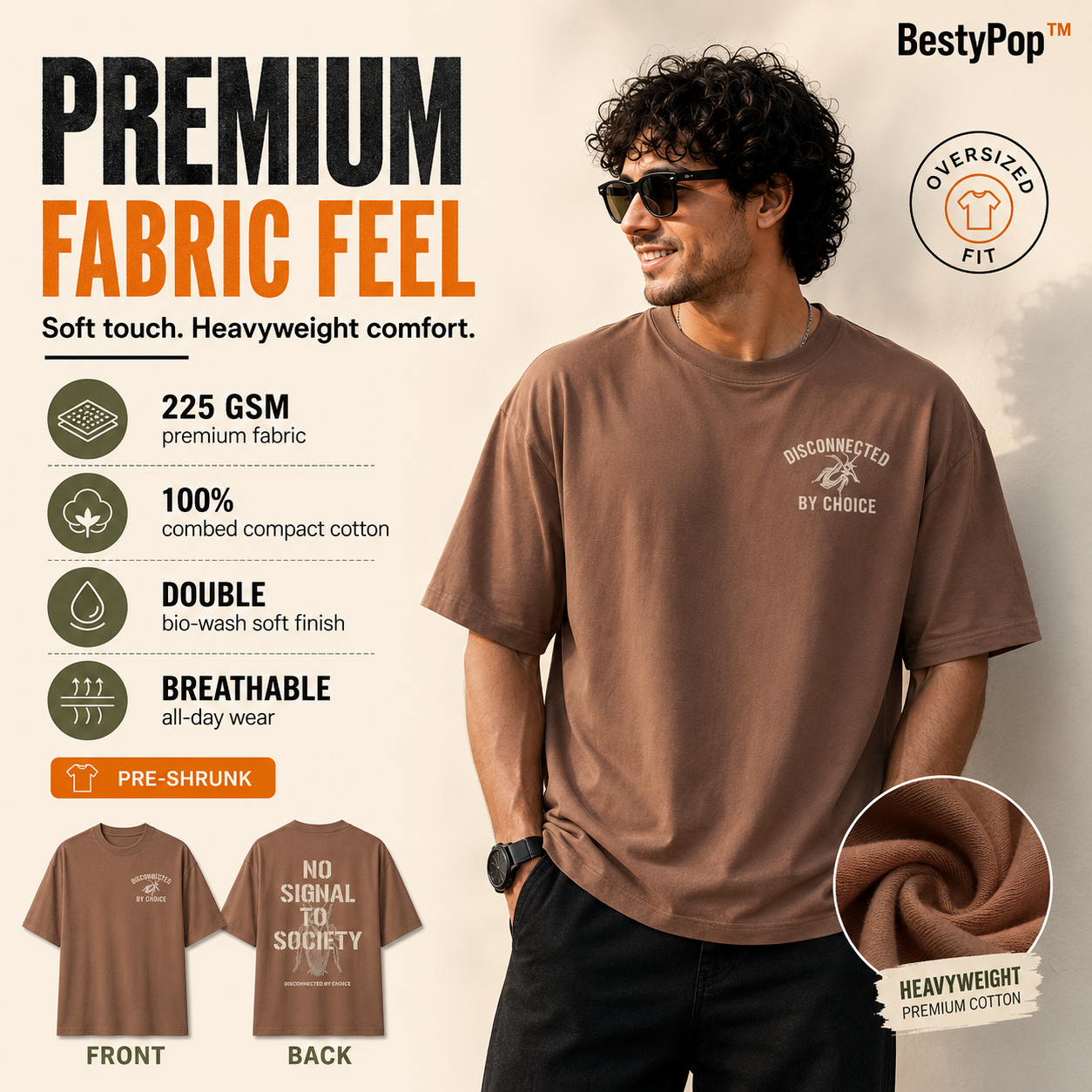 Men’s Oversized T-Shirt - Disconnected By Choice