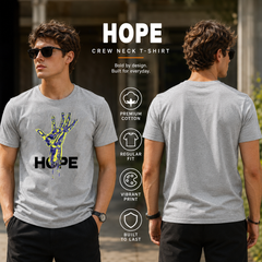 Men's Crew Neck t-shirt- Hope (170 GSM single jersey)