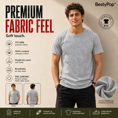 Men’s Plain Round Neck T-Shirt