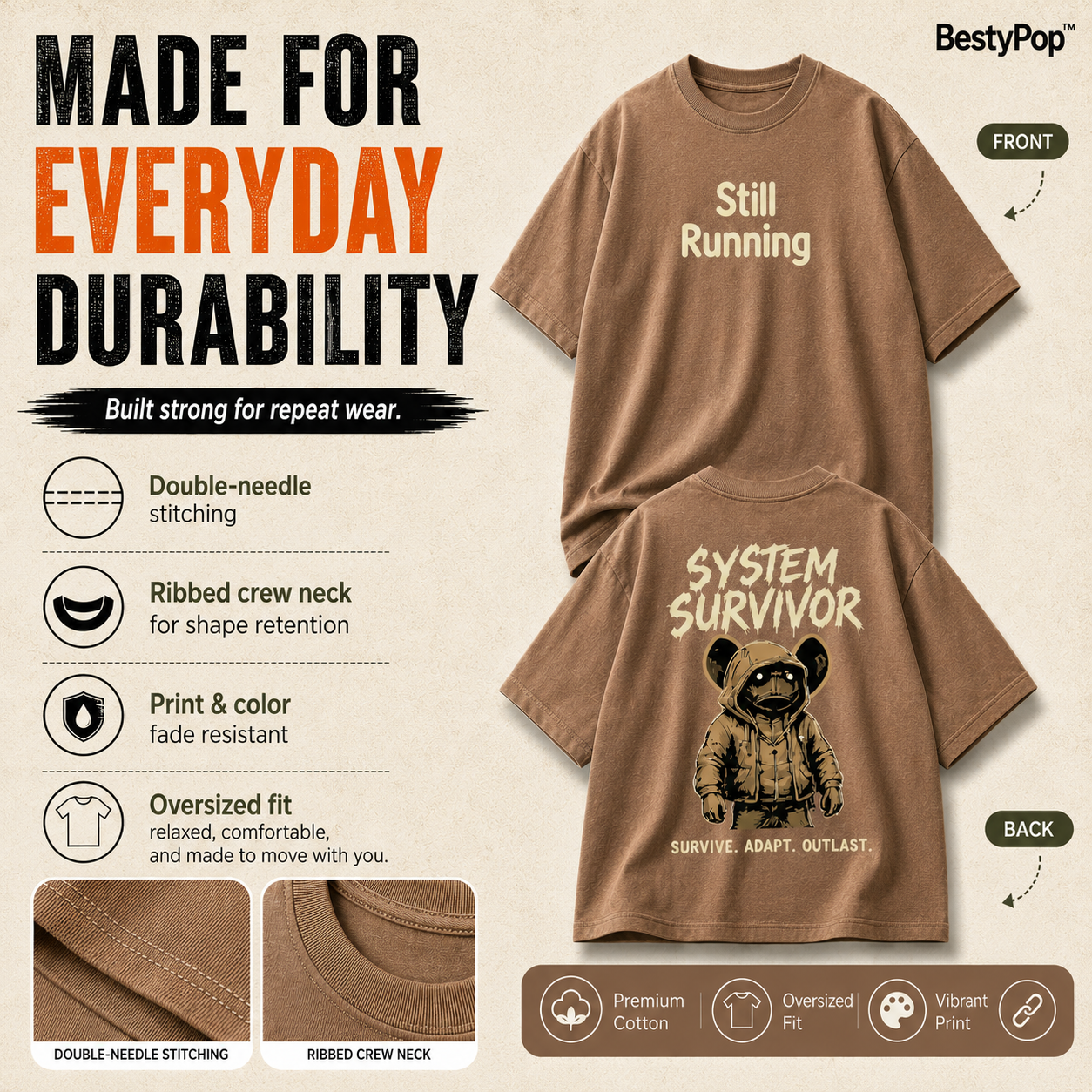 Men’s Oversized T-Shirt - System Survival