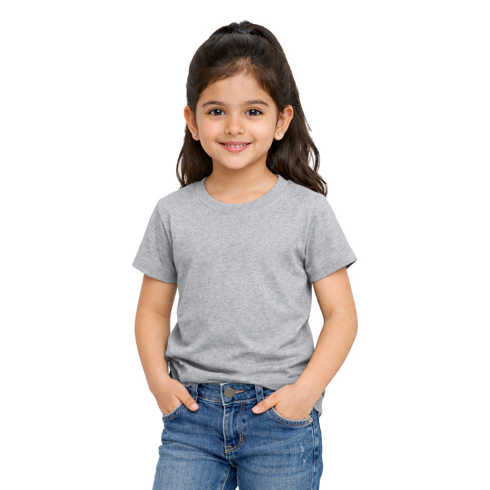 Girl’s Plain Round Neck T-Shirt