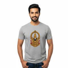 Men’s Graphic Print Round Neck T-Shirt-Tirupathi Balaji (170 GSM single jersey)