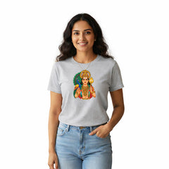 Women’s Graphic Print Round Neck T-Shirt- Murugan (170 GSM single jersey)
