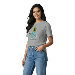 Women’s Graphic Print Round Neck T-Shirt- Krishna (170 GSM single jersey)