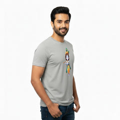 Men’s Graphic Print Round Neck T-Shirt- Krishna (170 GSM single jersey)