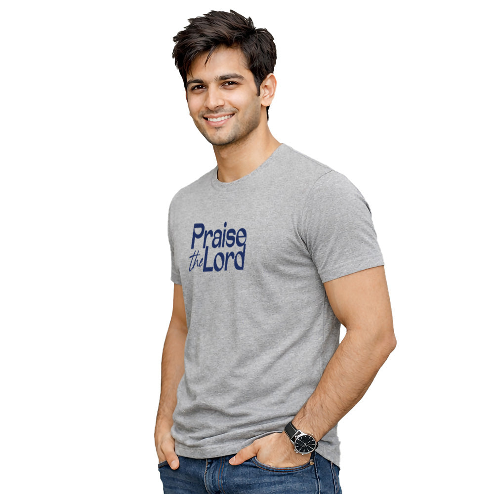 Men’s Graphic Print Round Neck T-Shirt-Jesus(170 GSM single jersey)