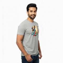 Men’s Graphic Print Round Neck T-Shirt- Jai Shree Ram (170 GSM single jersey)