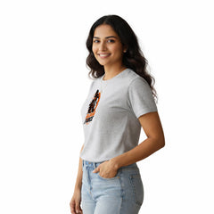 Women’s Graphic Print Round Neck T-Shirt- Hanuman(170 GSM single jersey)