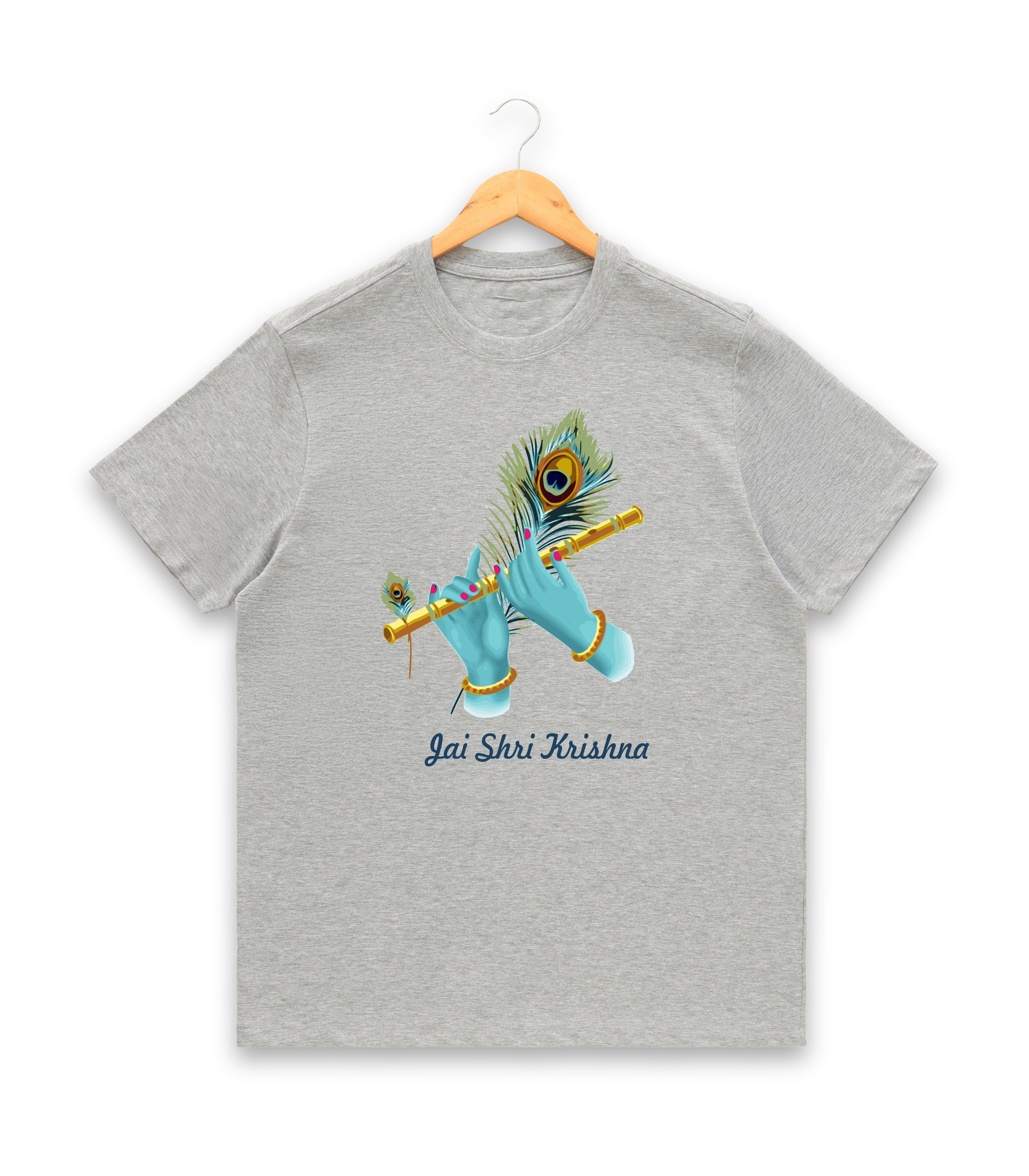 Men’s Graphic Print Round Neck T-Shirt- Krishna (170 GSM single jersey)