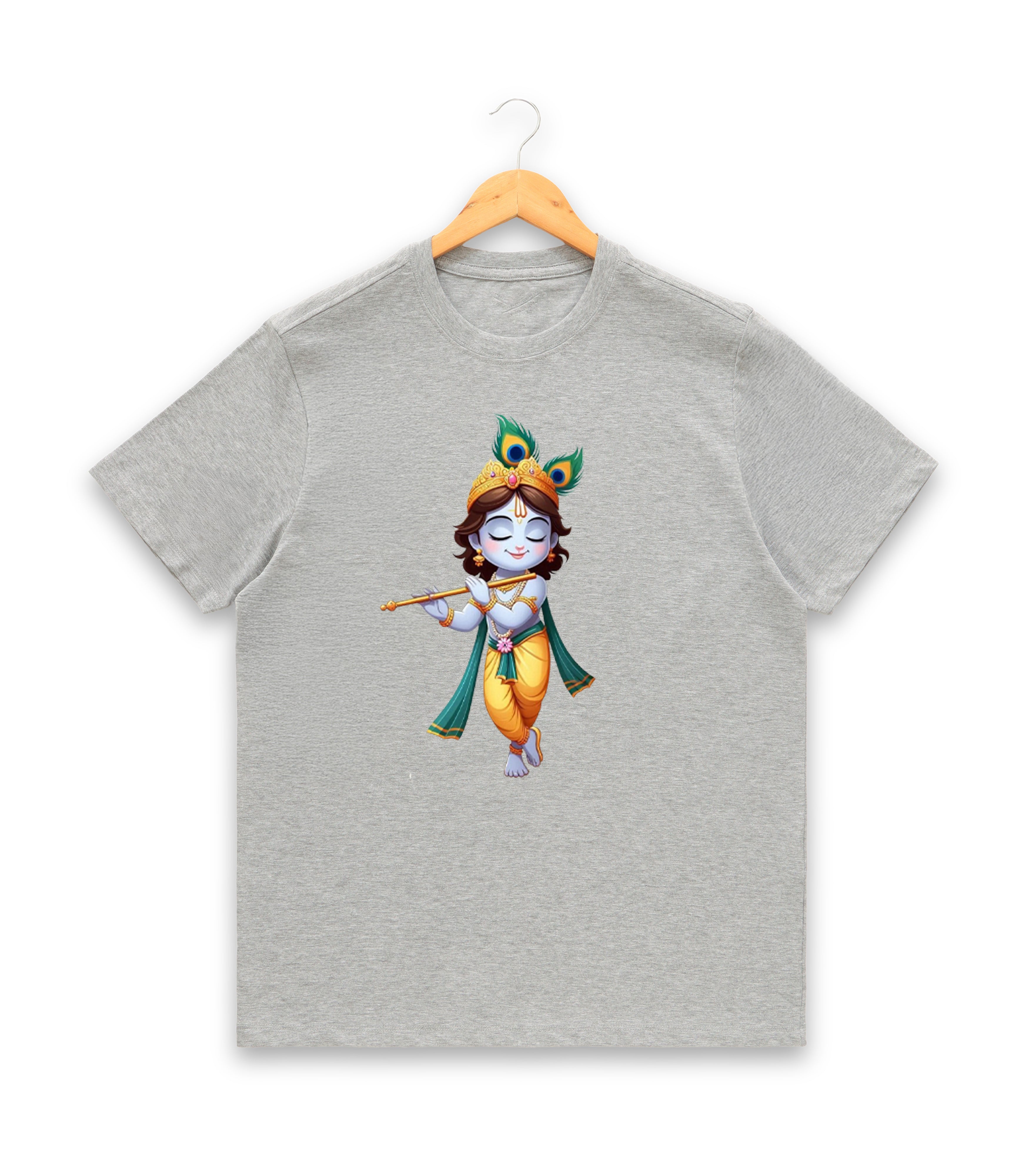 Women’s Graphic Print Round Neck T-Shirt- Krishna (170 GSM single jersey)