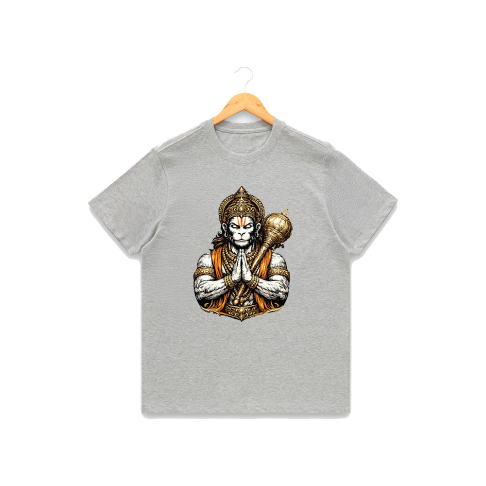 Women’s Graphic Print Round Neck T-Shirt- Hanuman(170 GSM single jersey)