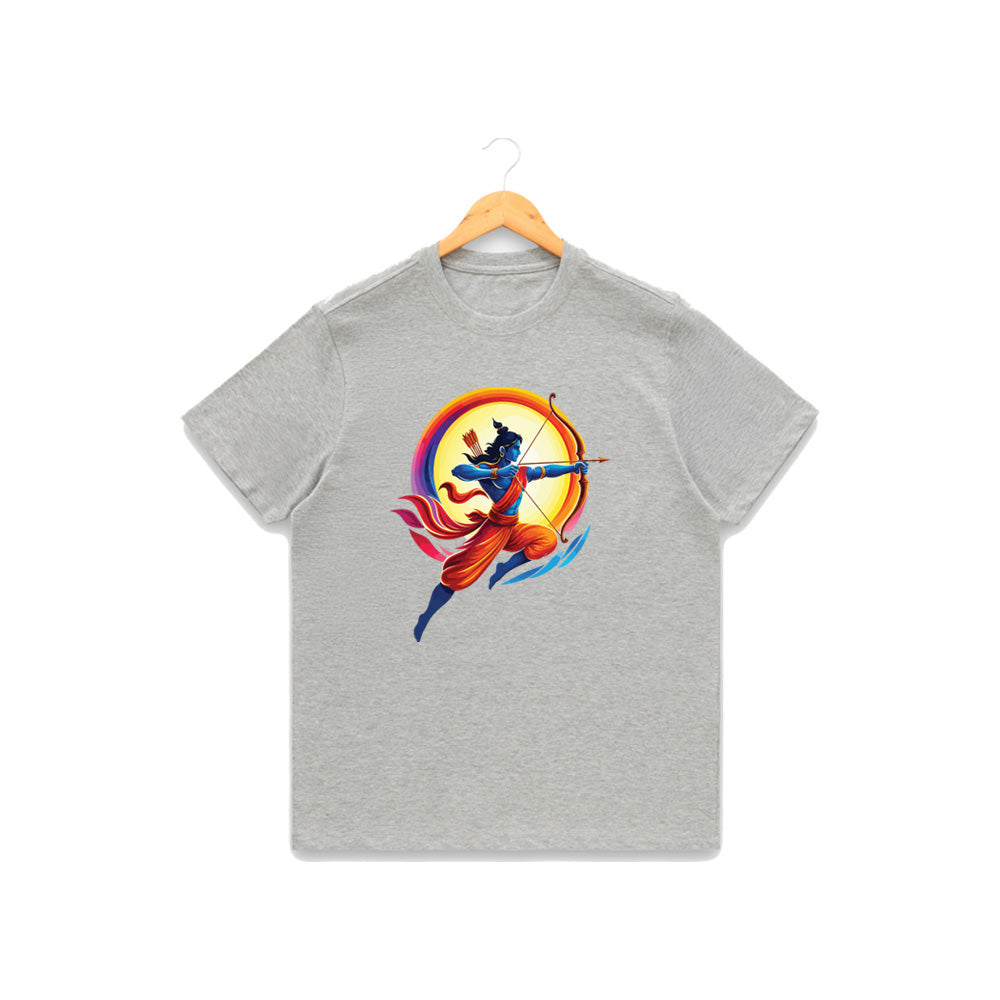 Men’s Graphic Print Round Neck T-Shirt- Jai Shree Ram (170 GSM single jersey)
