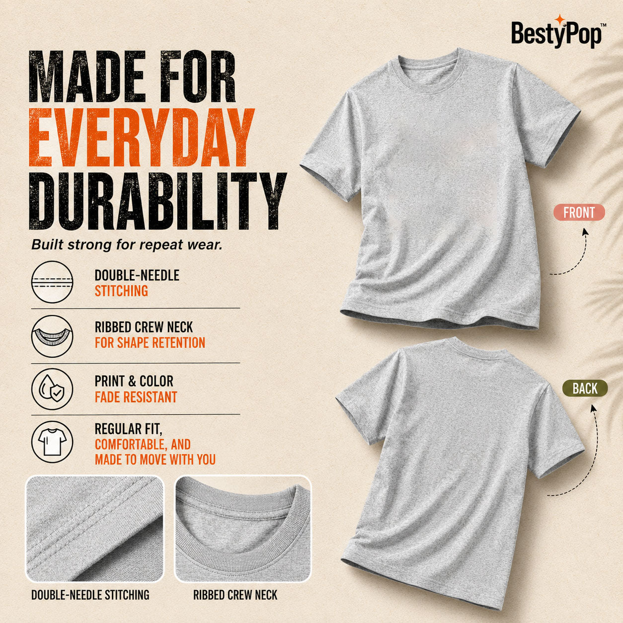 Women’s Plain Round Neck T-Shirt