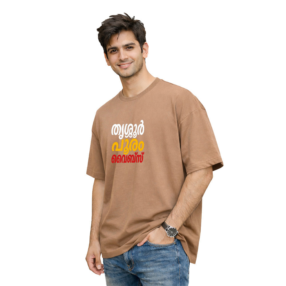 Crew oversized t-shirt - തൃശൂർ പൂരം വൈബ്സ്