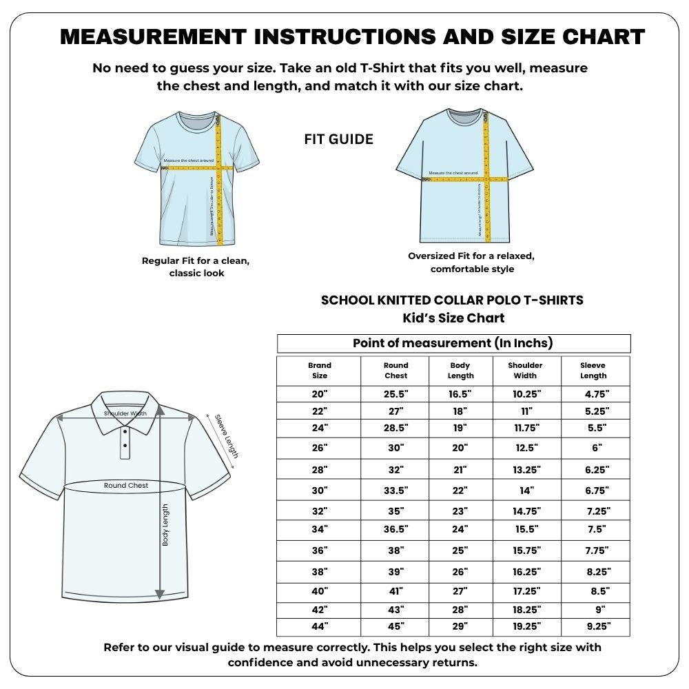 Kid's unisex Polo Plain School Uniform T-Shirt - 240GSM (100% Compact Cotton pique)