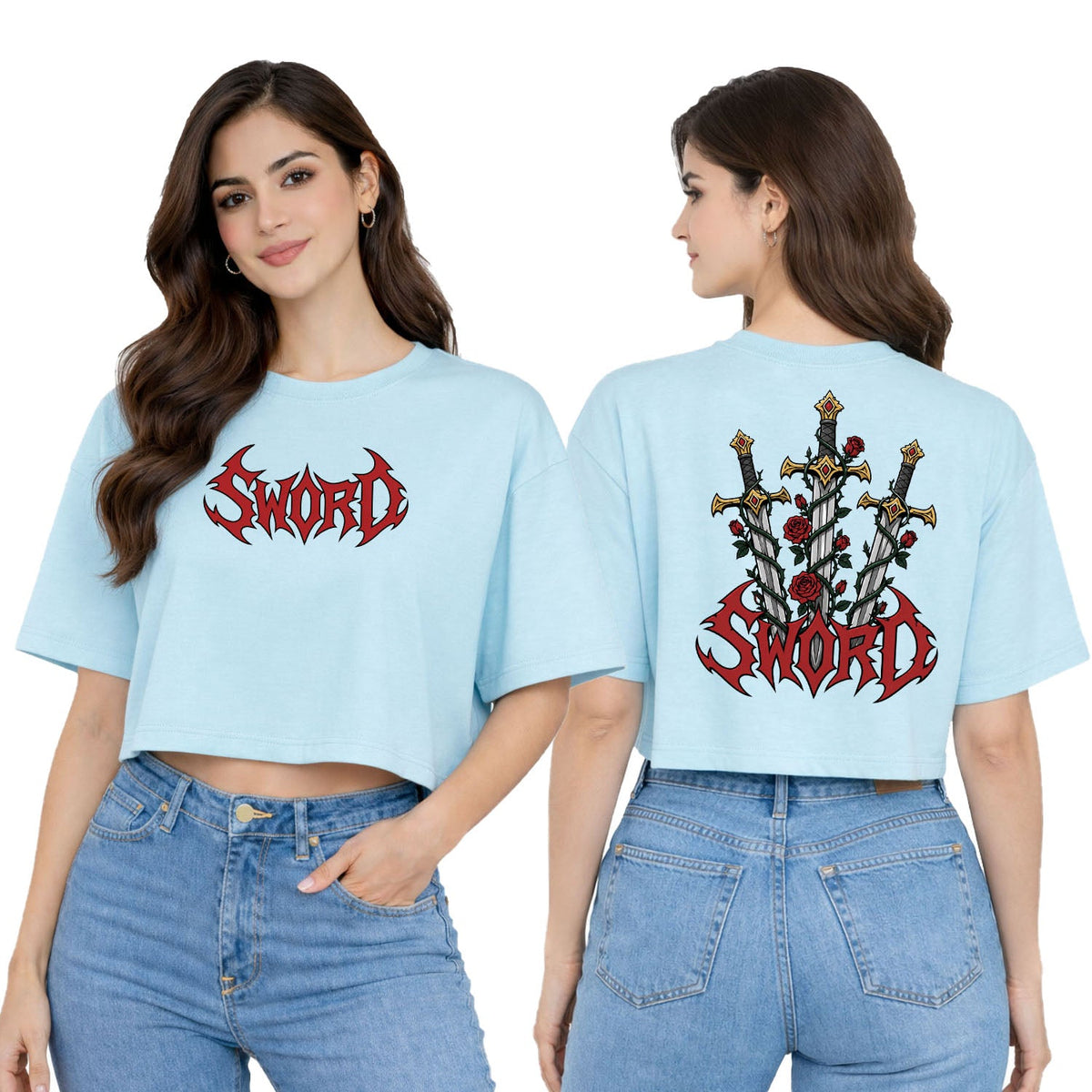 Women’s Oversized Half Sleeve Crop Top - 220 GSM