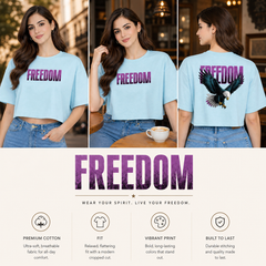 Women’s Oversized Half Sleeve Crop Top - 220 GSM