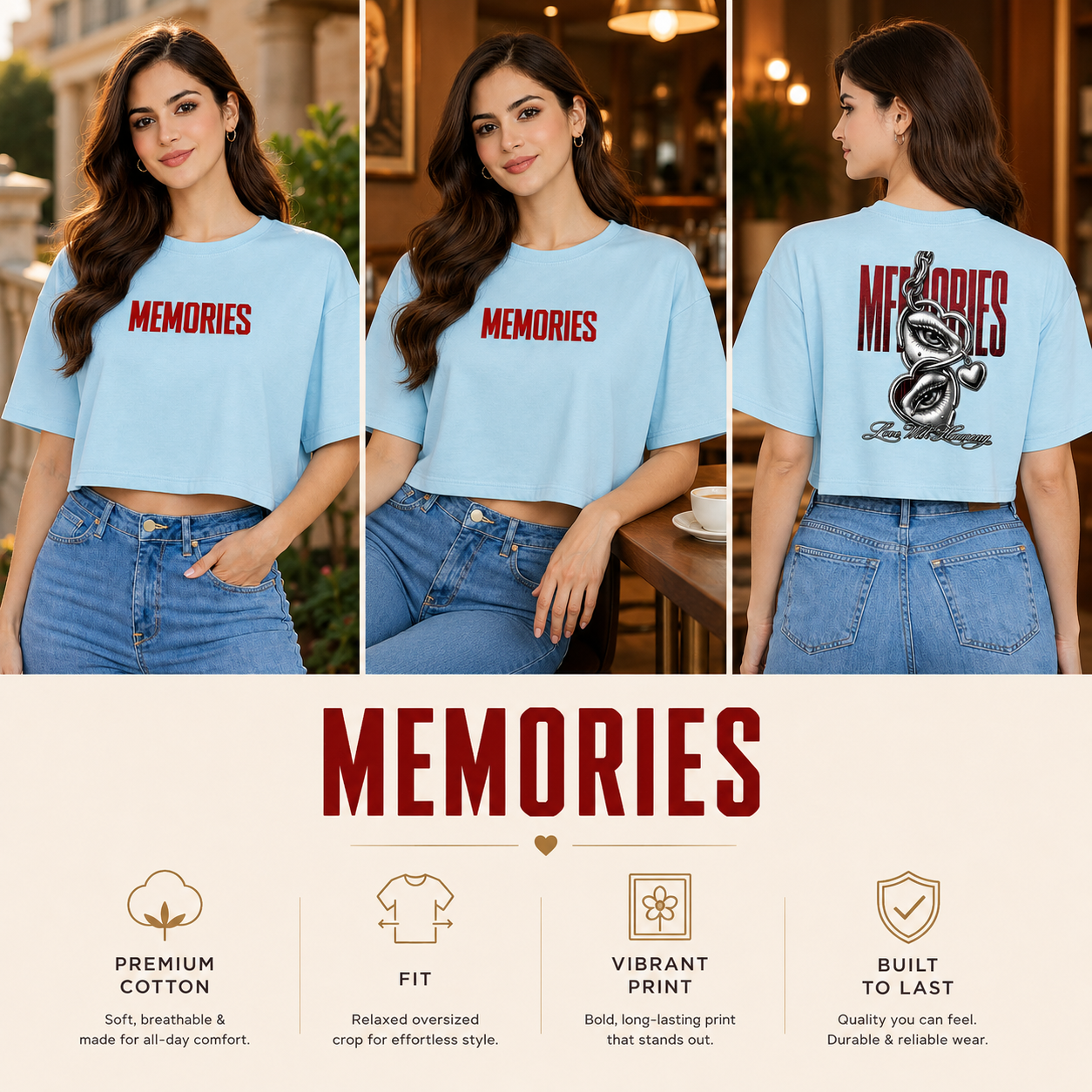 Women’s Oversized Half Sleeve Crop Top - 220 GSM