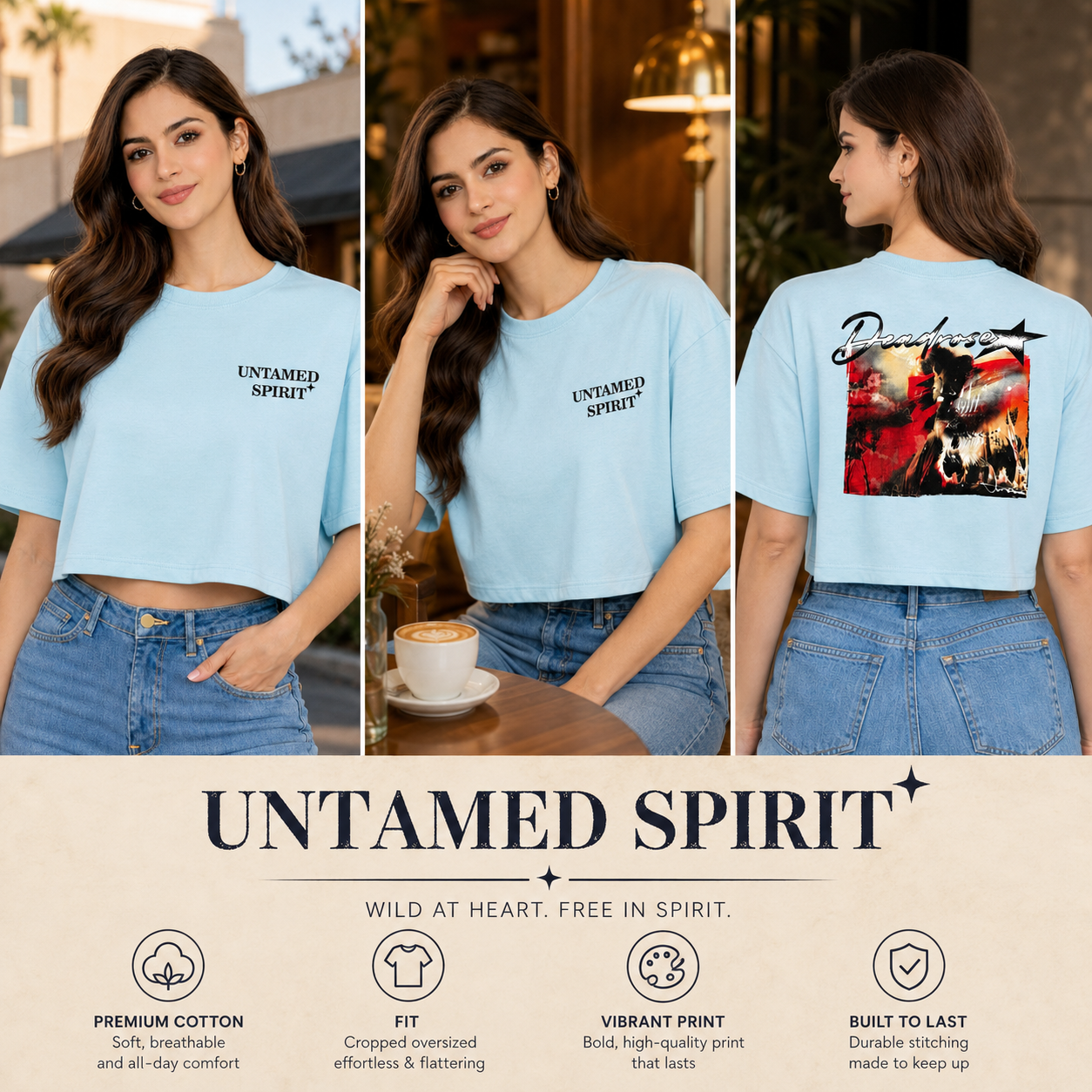 Women’s Oversized Half Sleeve Crop Top - 220 GSM