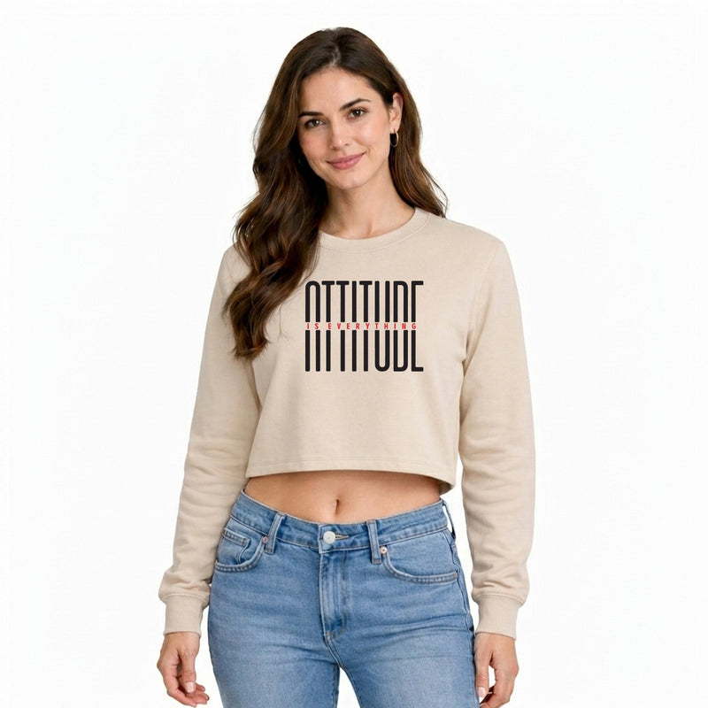 Women’s Oversized full Sleeve Crop Top - Attitude (270 GSM French Terry)