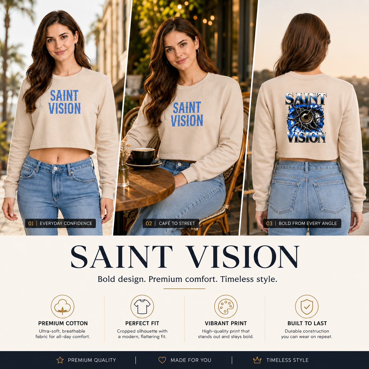 Women’s Crop top full Sleeve - 270 GSM