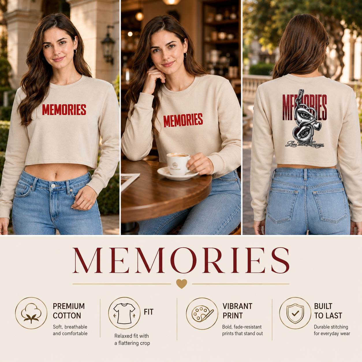 Women’s Crop top full Sleeve - 270 GSM