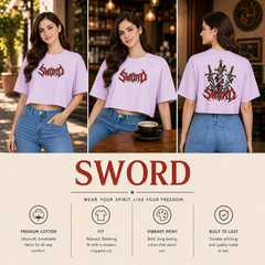 Women’s Oversized Half Sleeve Crop Top - 220 GSM