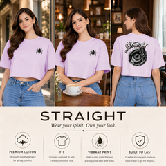 Women’s Oversized Half Sleeve Crop Top - 220 GSM