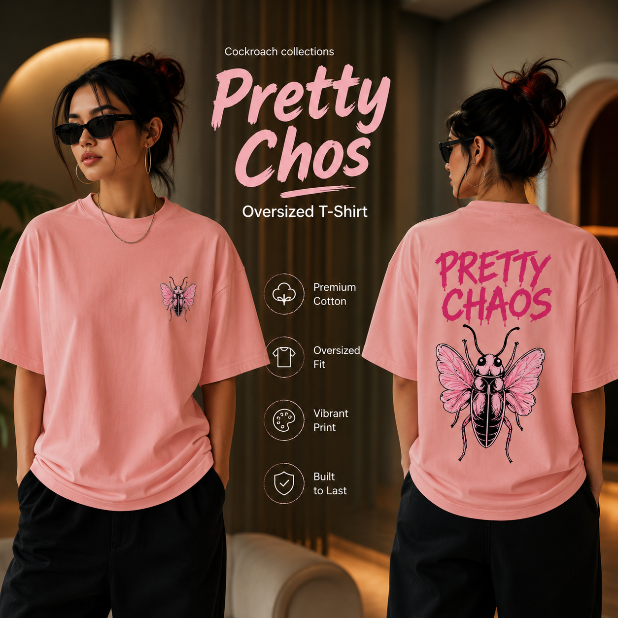 Women’s Oversized T-Shirt - Pretty Chaos