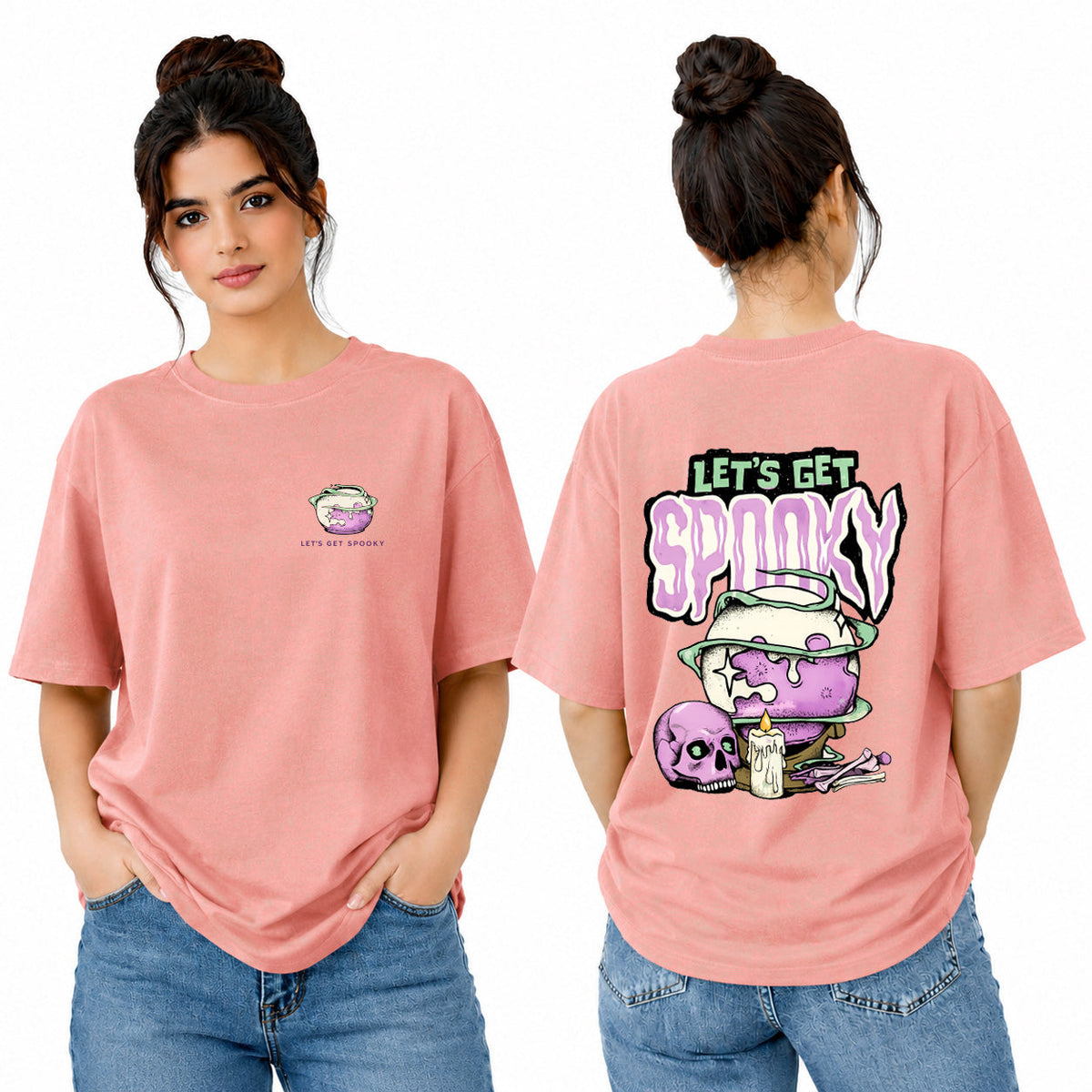 Women’s Oversized Graphic T-Shirt - Spooky (225 GSM heavyweight fabric)