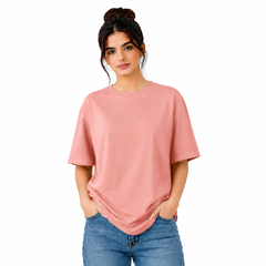 Women's Plain oversize T-shirt - 300 GSM Two Play Single Jersey