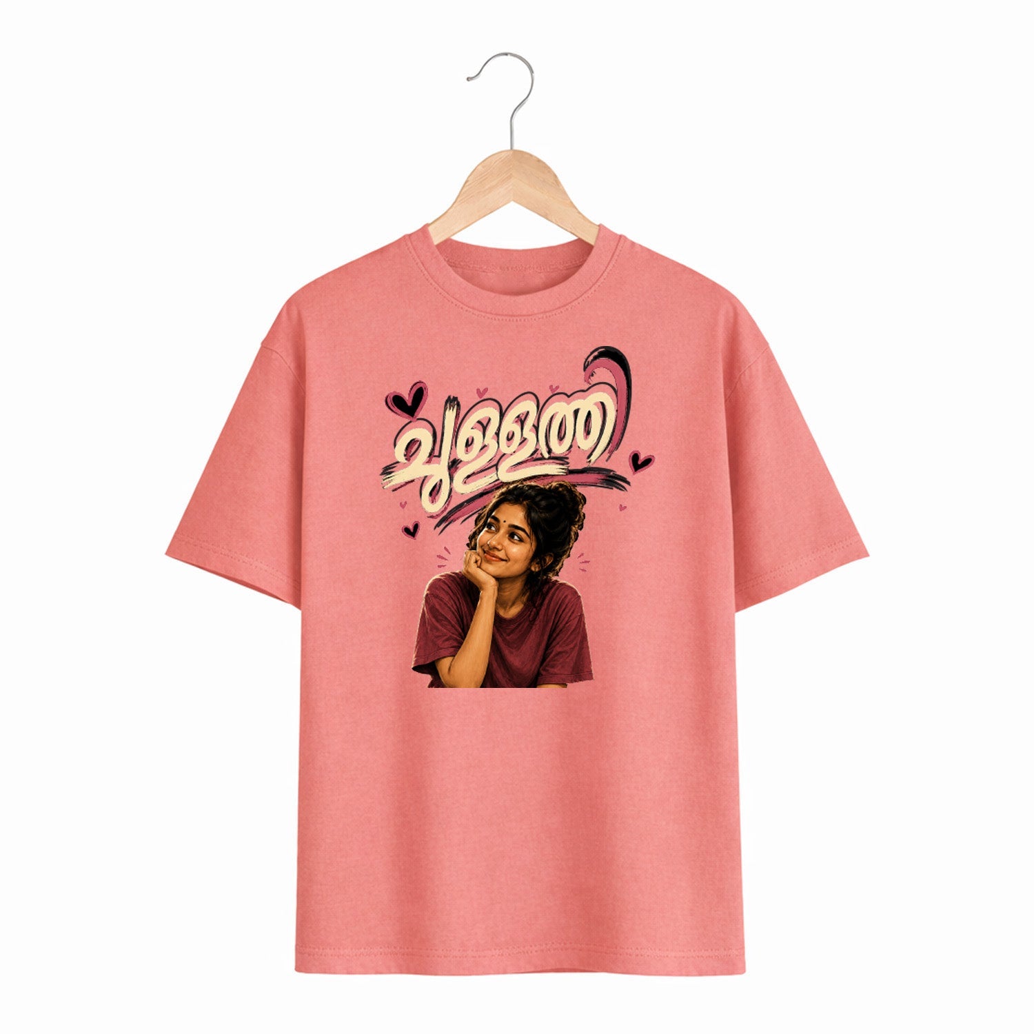 Crew Neck oversized t-shirt - ചുള്ളത്തി(225 GSM heavyweight fabric)
