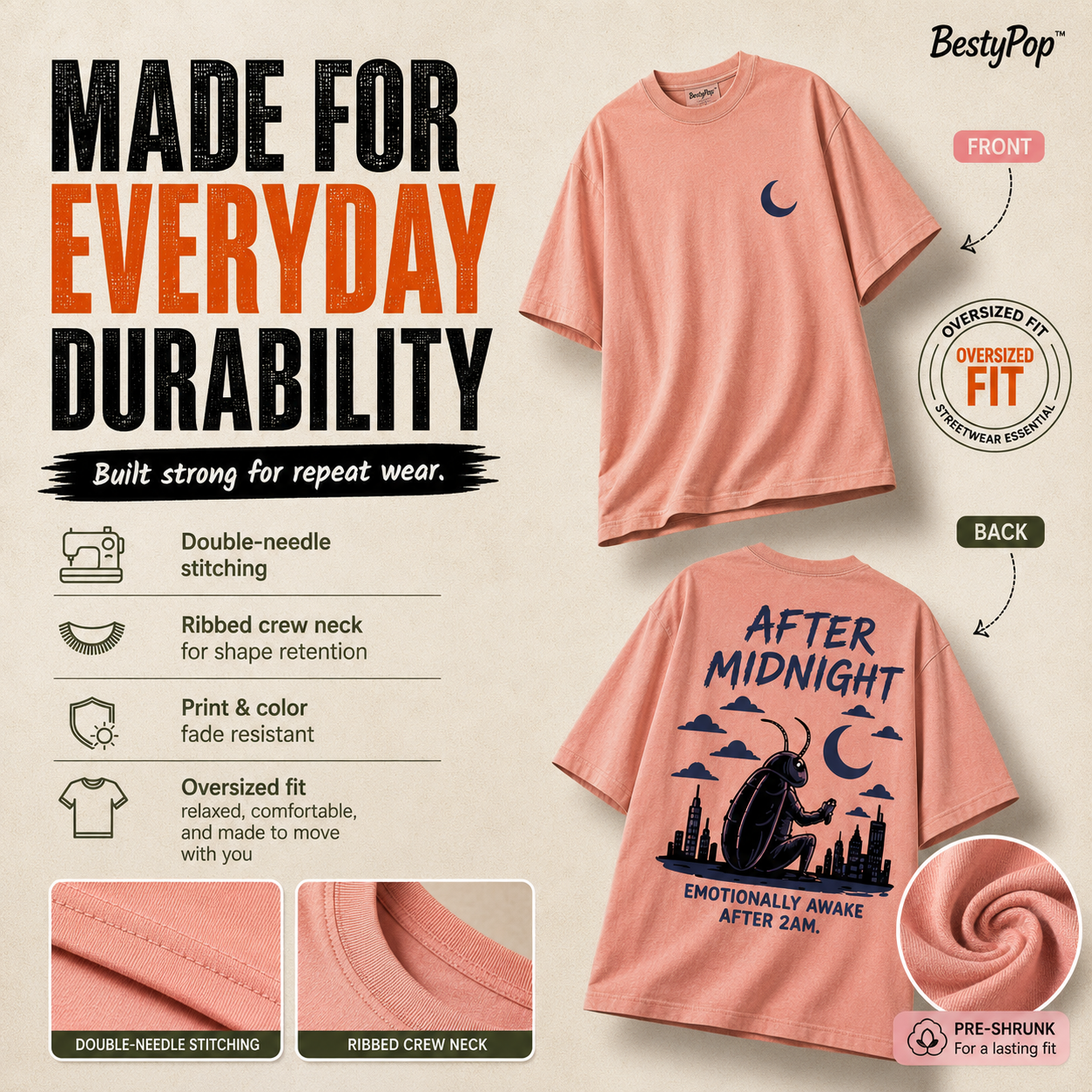Women’s Oversized T-Shirt - After Midnight